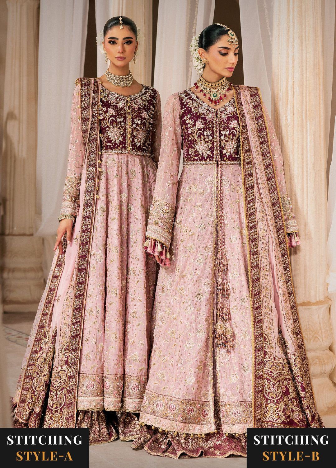 AIK Atelier Unstitched Embroidered Medium Silk 3 Piece Suit AIK26UAW D-10 - Wedding Collection