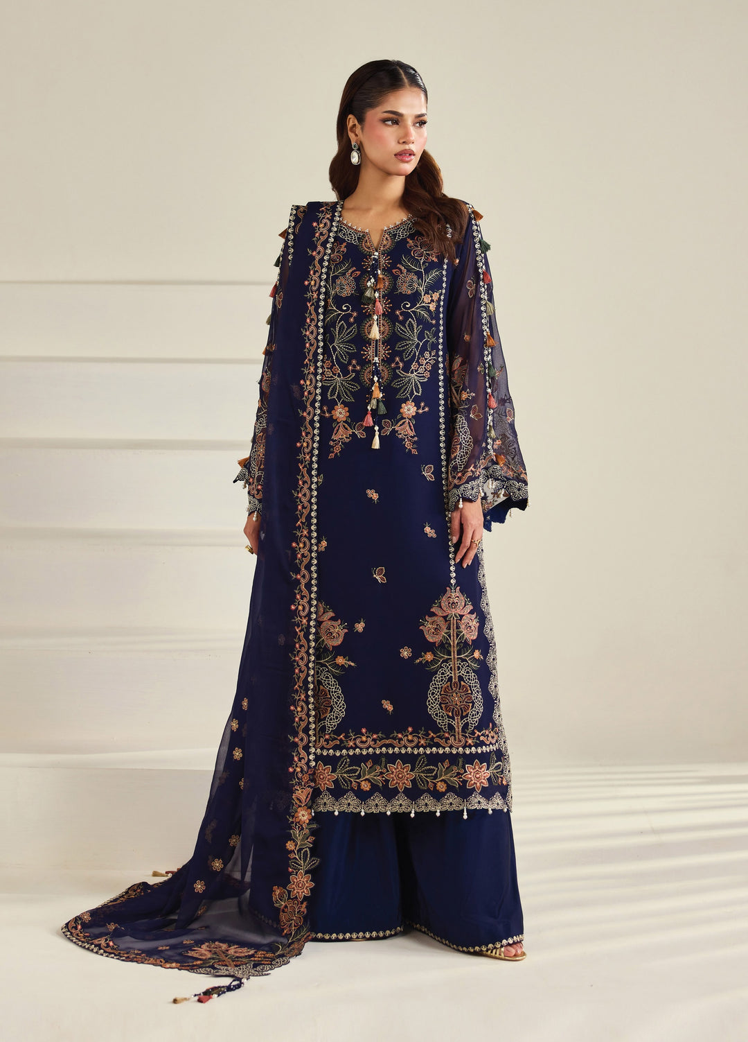 Dhaagay by Alizeh Fashion Unstitched Embroidered Chiffon 3 Piece Suit AF26UCD AF-DHG-5054 Anvah - Festive Collection