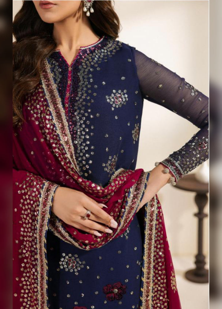 Meraki by Zarif Unstitched Embroidered Chiffon 3 Piece Suit ZR26UCM SABLE 10 - Festive Collection