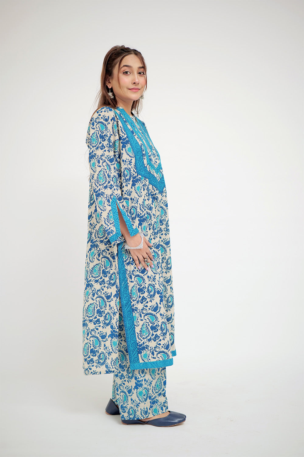 Senorita Women RTW Women Beige and Multicolor Casual 2 Piece Suit Cotton Basic Lawn Printed LAC-02683 - Summer Collection