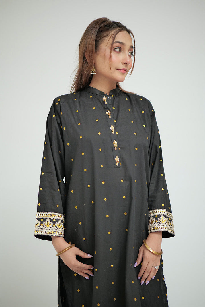 Senorita Women RTW Women Printed Black Casual 3 Piece Suit Cotton Cambric LAD-02660 - Summer Collection