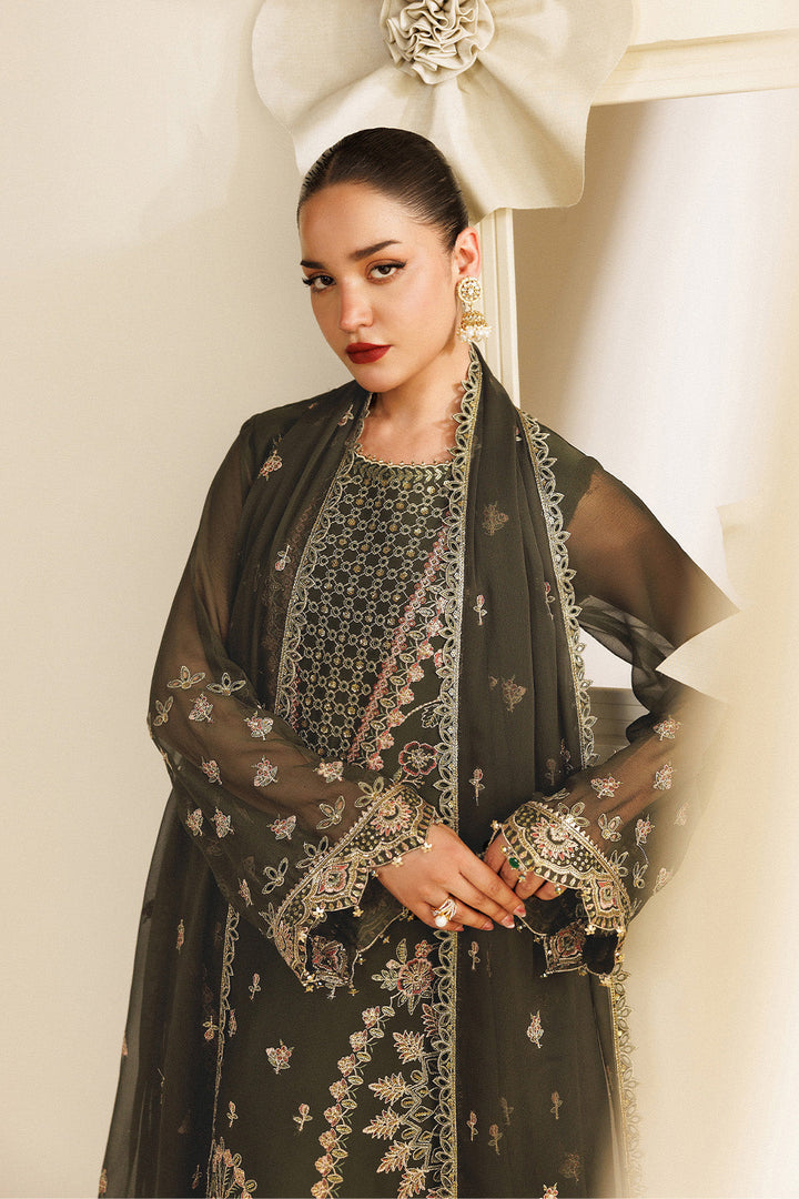 Sireine by Alizeh Fashion Unstitched Embroidered Chiffon 3 Piece Suit AF26UCS AF-CH-2295-SOREL - Festive Collection