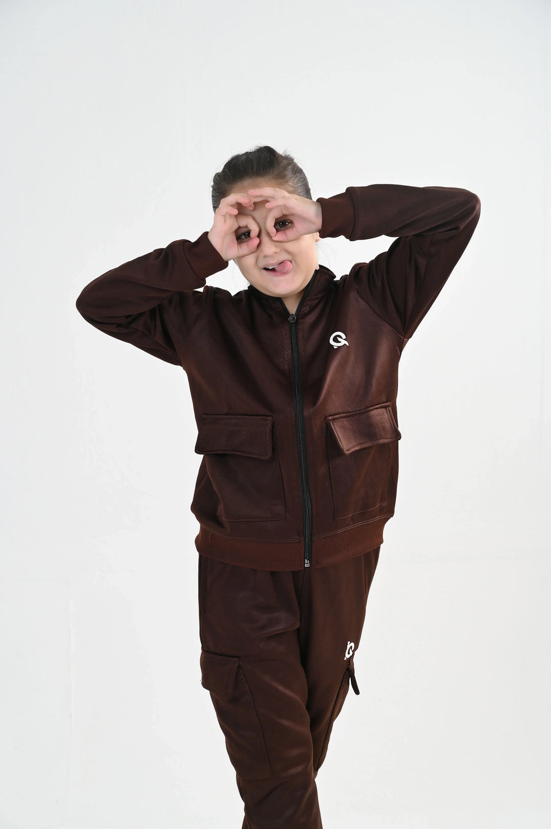 IQ Exclusive Kids Track Suit Fleece 2 PieceCocoa Cargo Charm Tracksuit-Unisex Kids - Winter Collection