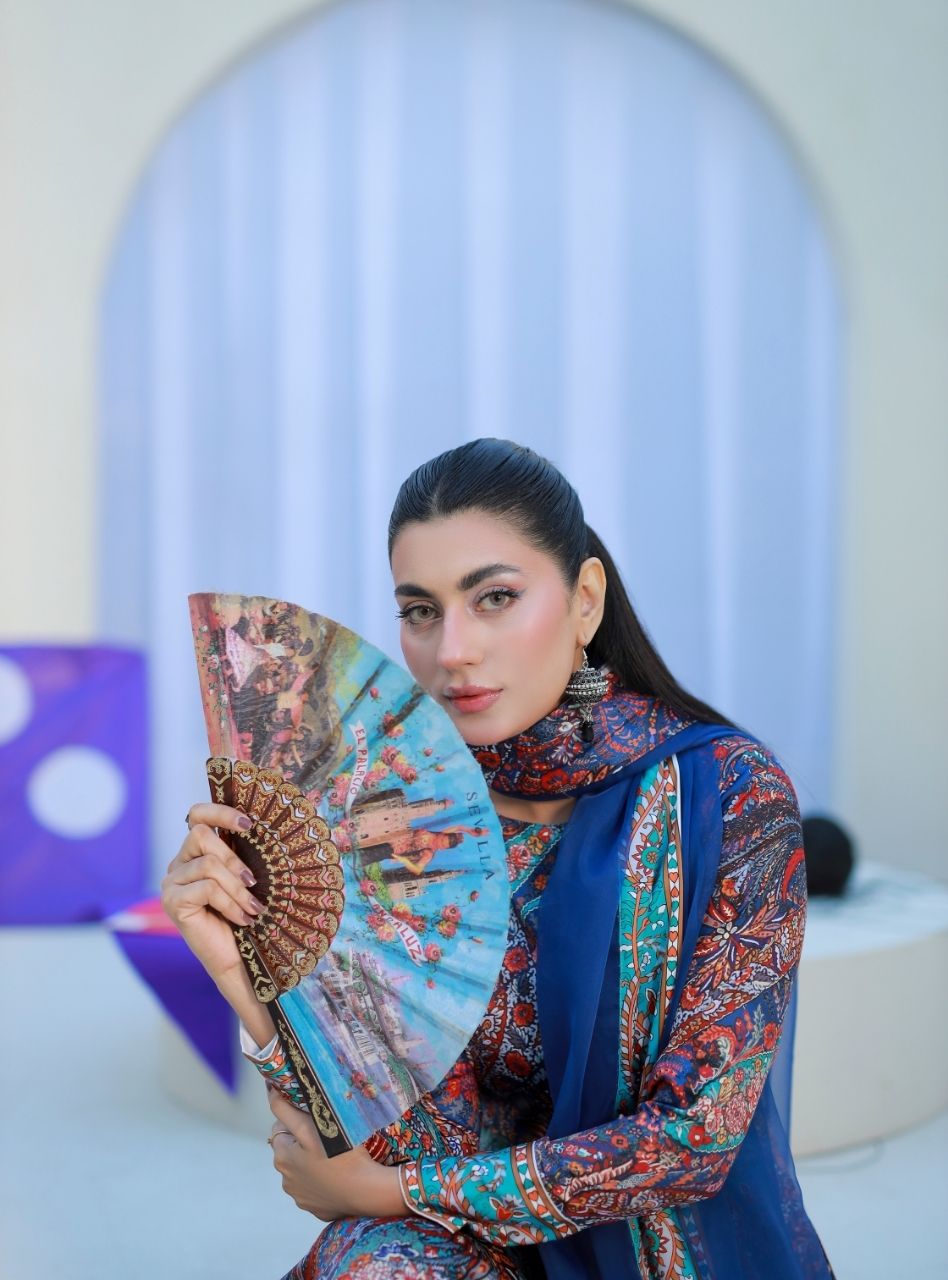 Printnation by Anayra Amal RTW Printed Poly Raw Silk 3 Piece Printverse - Casual Collection