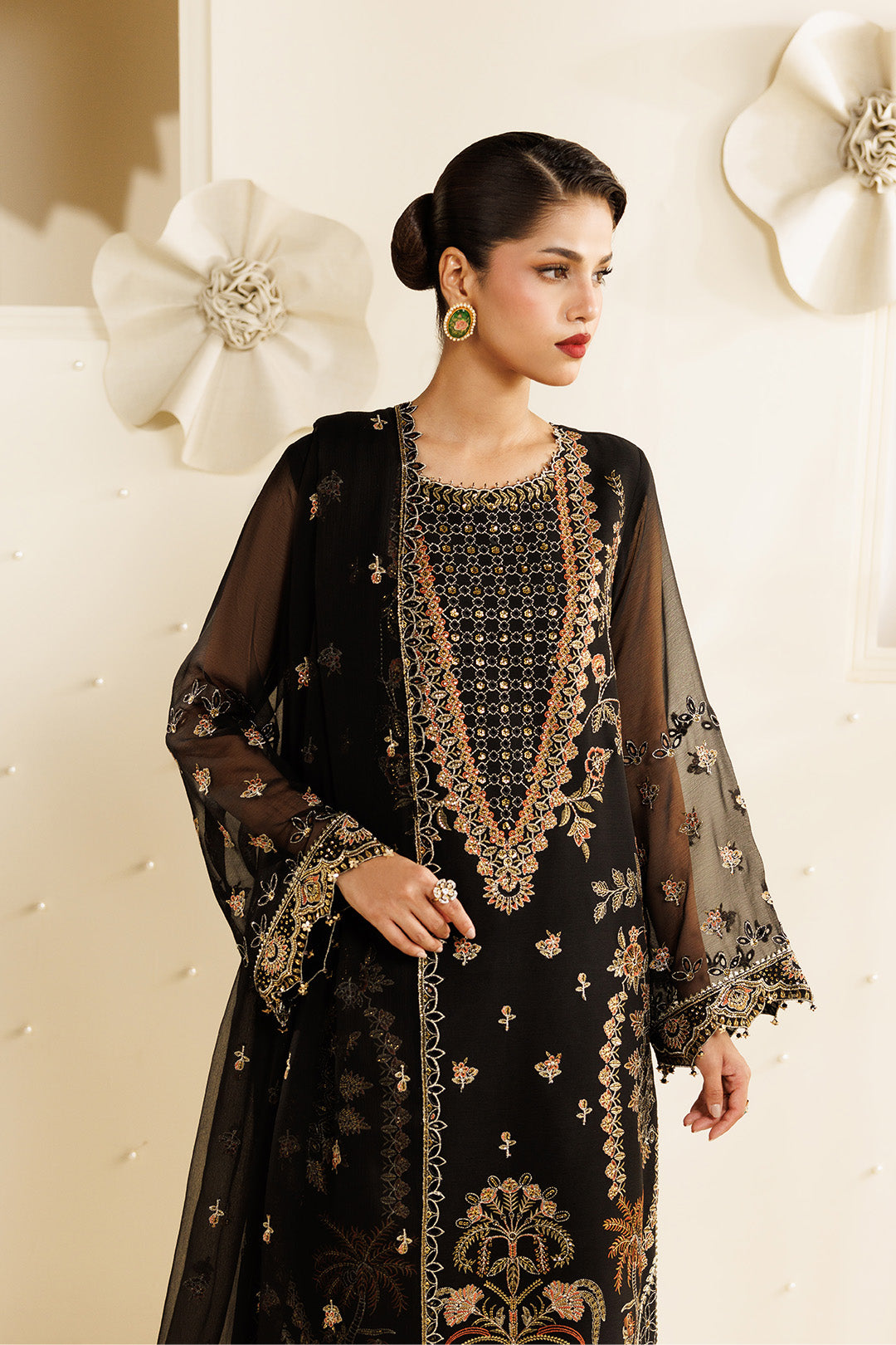 Sireine by Alizeh Fashion Unstitched Embroidered Chiffon 3 Piece Suit AF26UCS AF-CH-2294-HALO - Festive Collection