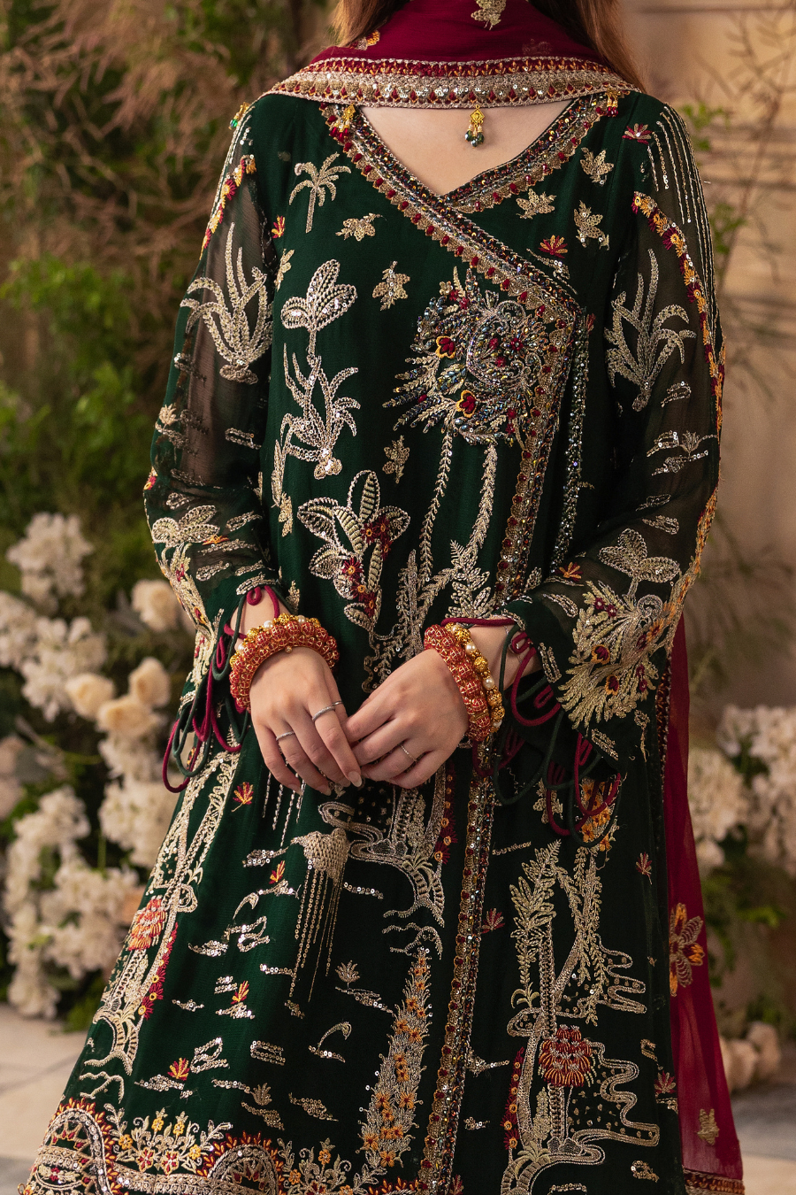 Zebtan Women Unstitched Embroidered Chiffon 3 Piece Suit ZC-01 Festive Collection