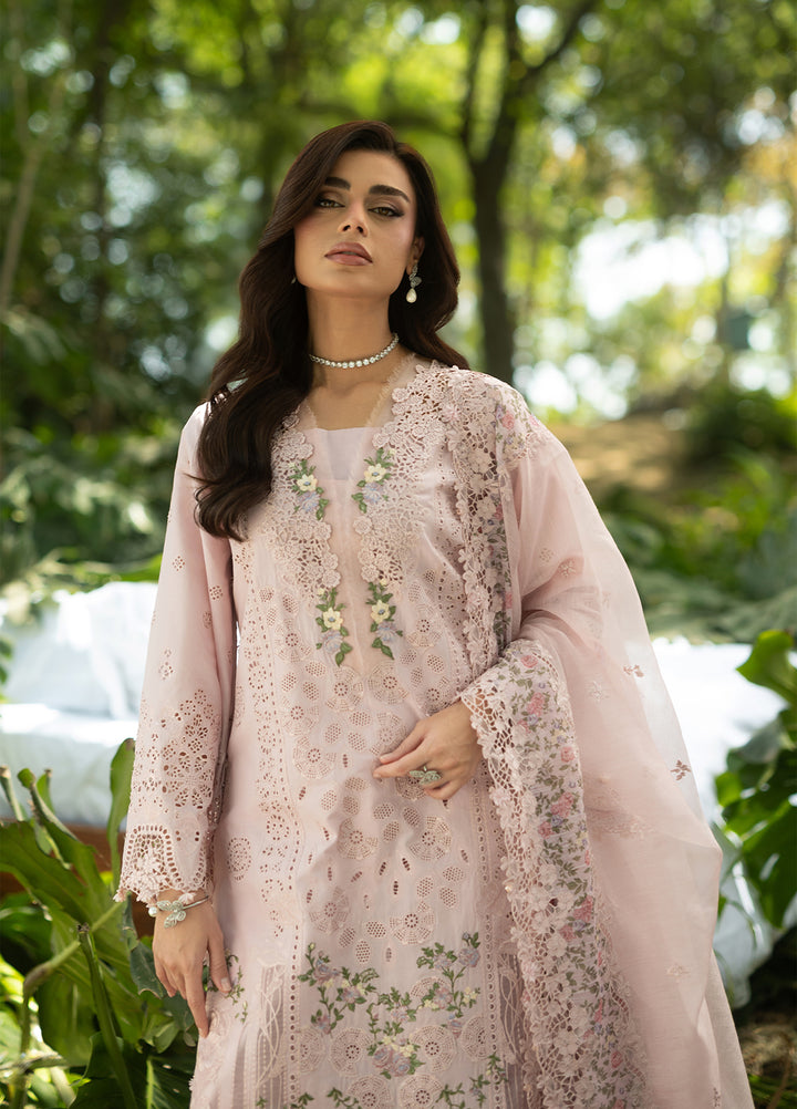Elaf Premium Unstitched Embroidered Lawn 3 Piece Suit EL26ULF Love Escape ELQ-1B - Festive Collection