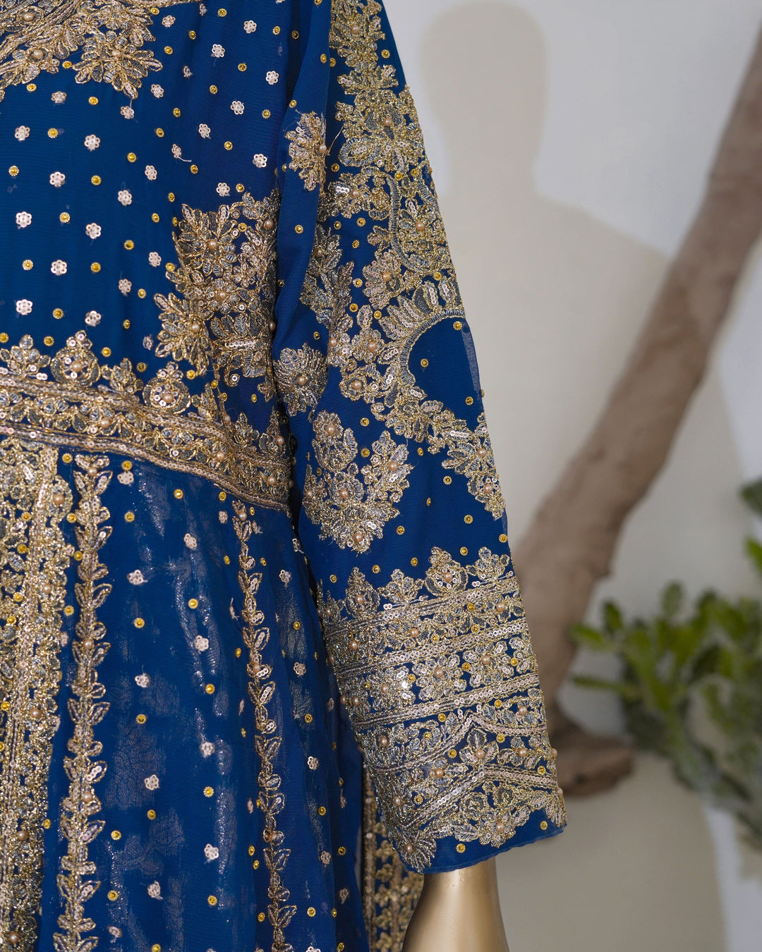 Andaaz by Saira Sultana Women RTW Embroidered Chiffon 4 Piece Suit Muneeha Teal - Wedding Collection