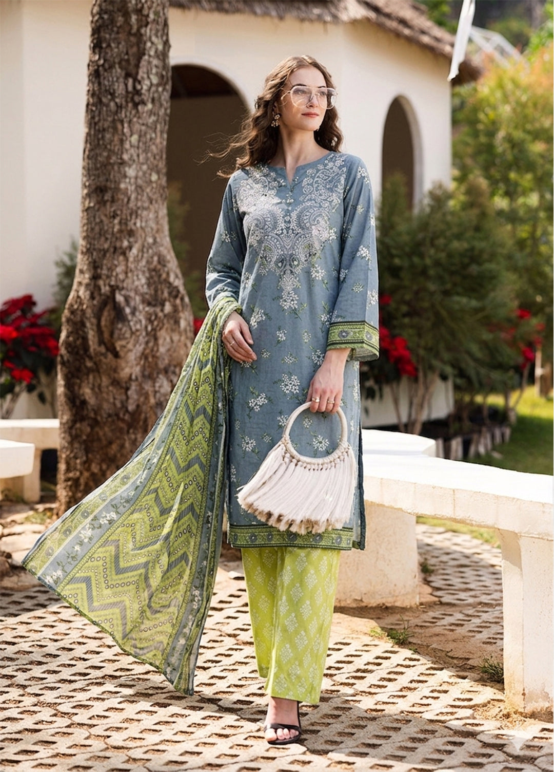 Daily Wear by HZ Textiles RTW Embroidered Lawn 3 Piece Suit HZ26PDW CPE-3P-041 - Casual Collection
