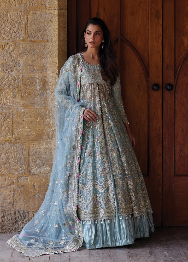 Dastangoi by Afrozeh Unstitched Embroidered Poly Net 3 Piece Suit AF26UDW LAFZ FW01219 - Wedding Collection