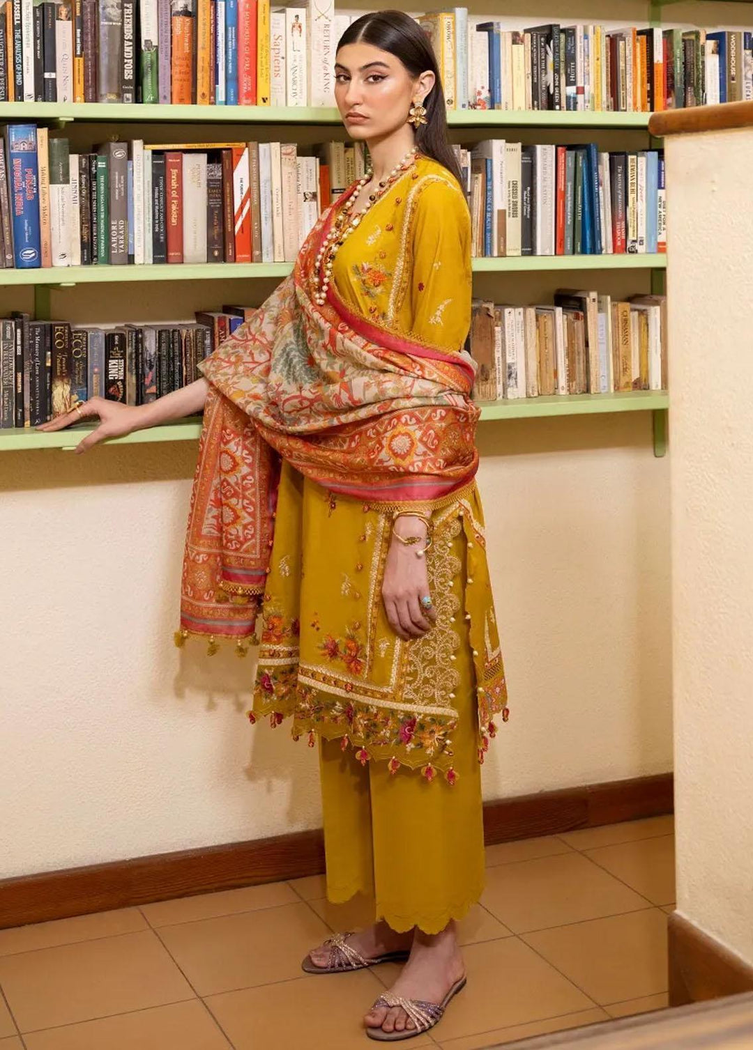 Muzlin By Sana Safinaz Embroidered Lawn Suits Unstitched 3 Piece SS23MZ 15B - Summer Collection