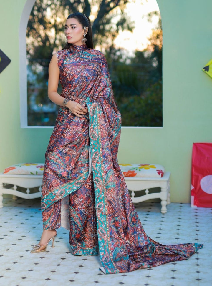 Printnation by Anayra Amal RTW Printed Poly Raw Silk 2 Piece Mood Canvas - Casual Collection