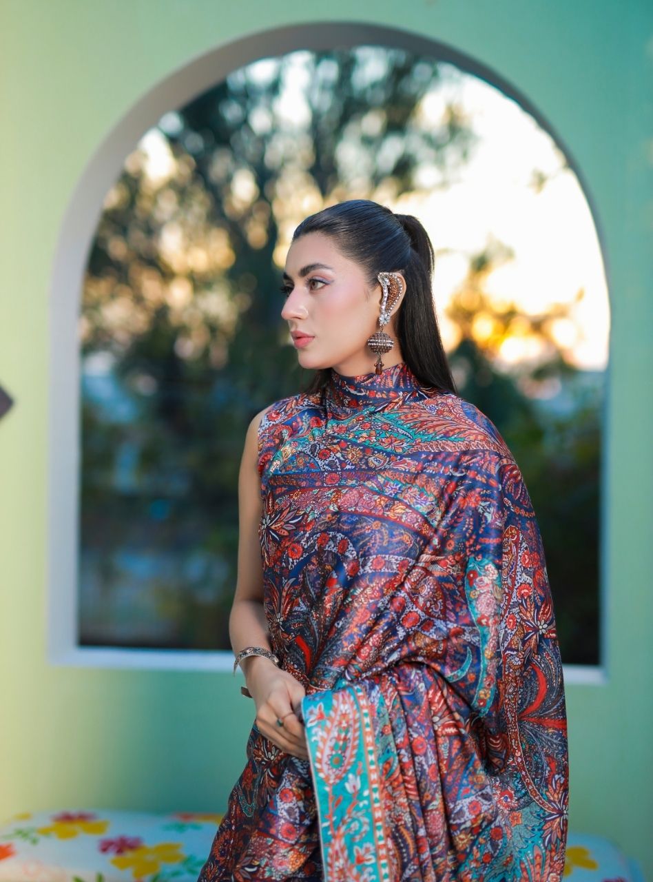 Printnation by Anayra Amal RTW Printed Poly Raw Silk 2 Piece Mood Canvas - Casual Collection