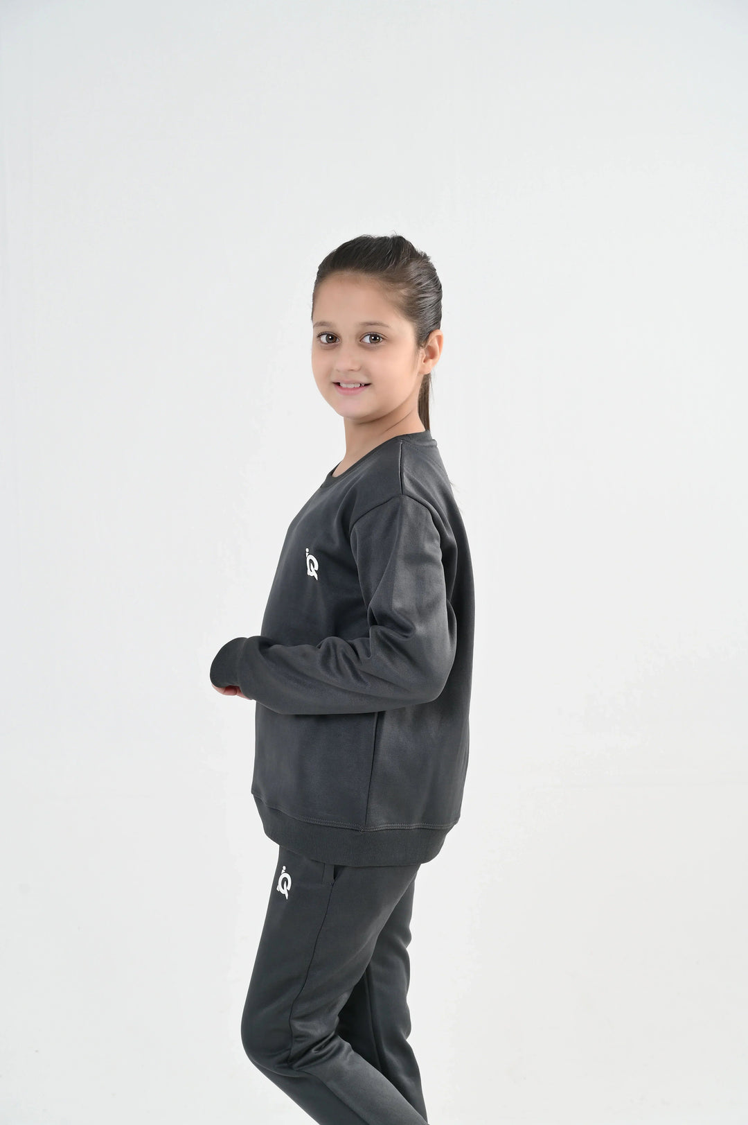 IQ Exclusive Kids Track Suit Fleece 2 PieceGrey Comfort Sweatshirt Tracksuit-Unisex Kids - Winter Collection