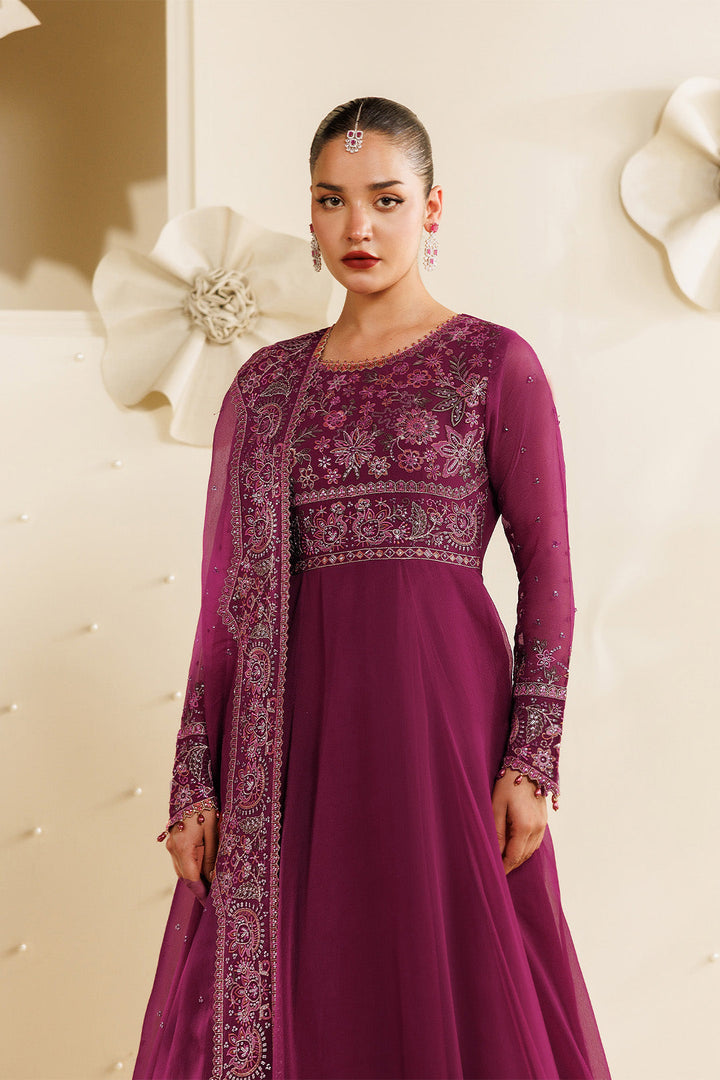 Sireine by Alizeh Fashion Unstitched Embroidered Chiffon 3 Piece Suit AF26UCS AF-CH-2293-RUBYRA - Festive Collection