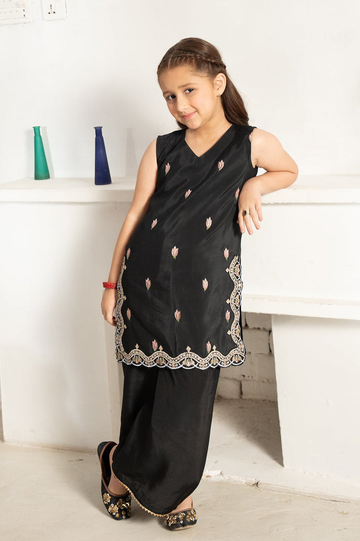 Noore Eid by Panache Girls RTW Embroidered Silk 2 Piece Suit Raha - Eid Collection