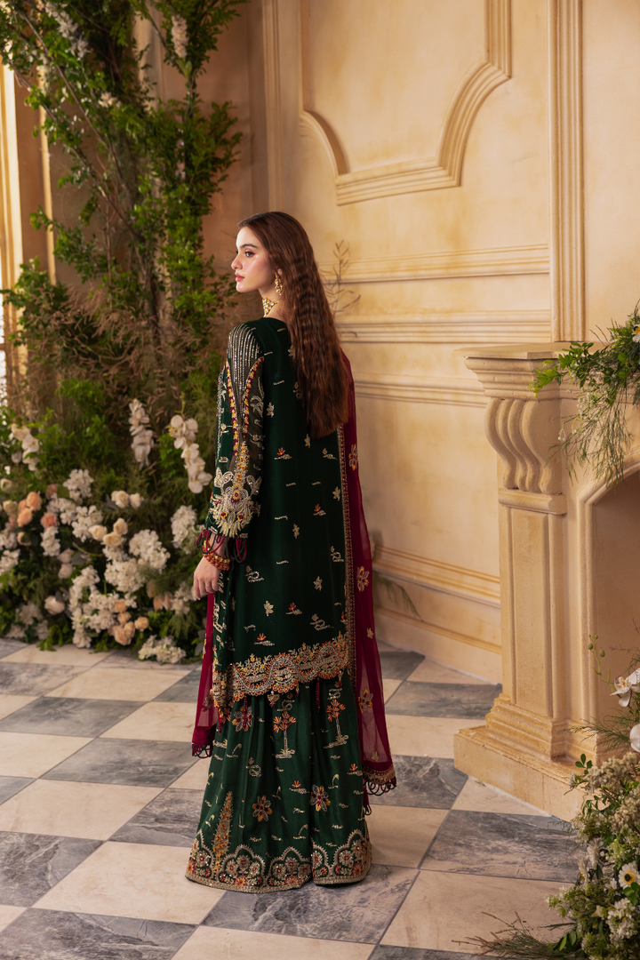 Zebtan Women Unstitched Embroidered Chiffon 3 Piece Suit ZC-01 Festive Collection
