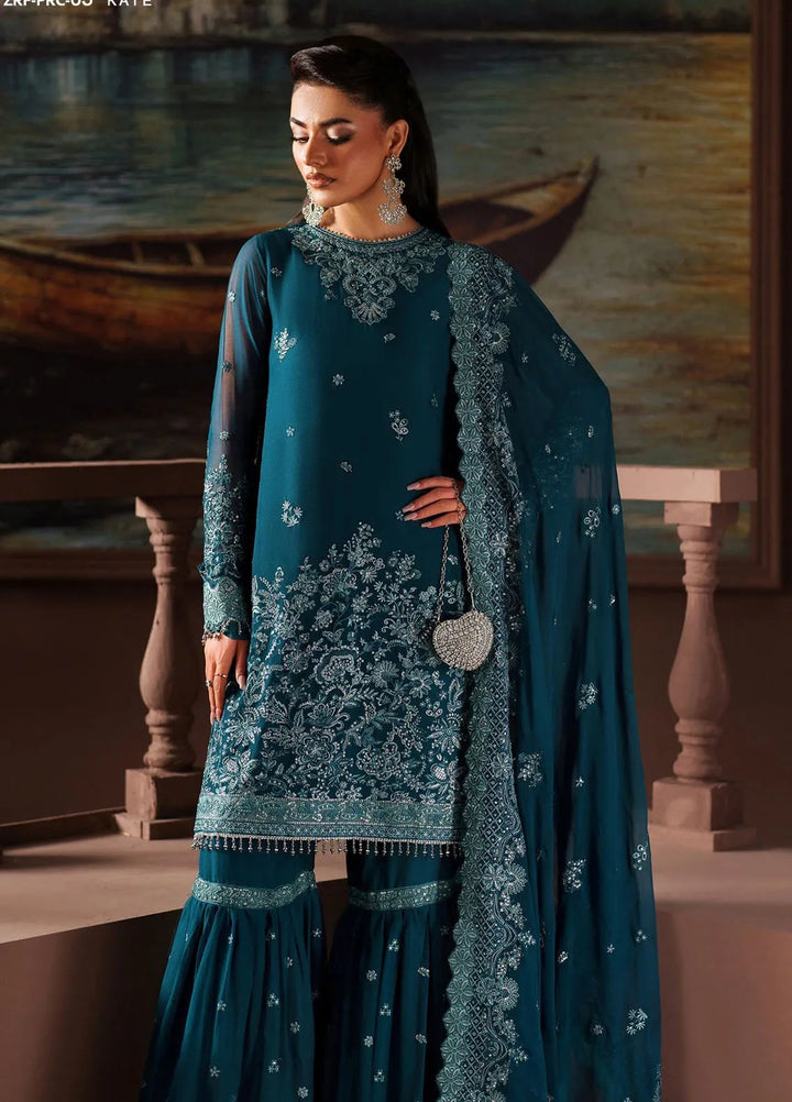 Zarif Embroidered Chiffon Suits Unstitched 3 Piece ZAF25PC Prc-03 Kate- Formals Collection
