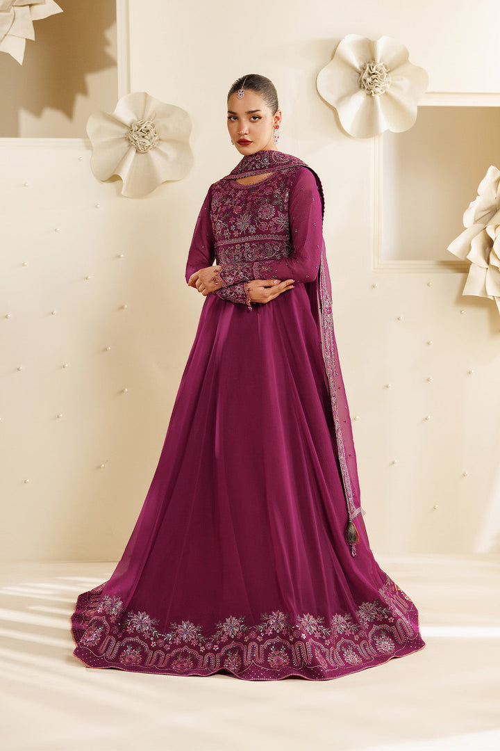 Sireine by Alizeh Fashion Unstitched Embroidered Chiffon 3 Piece Suit AF26UCS AF-CH-2293-RUBYRA - Festive Collection