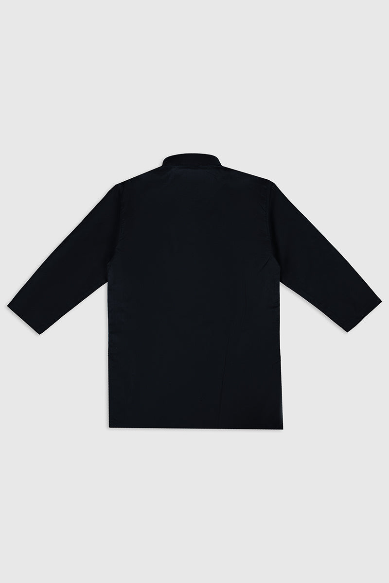 Muraqsh Ready To Wear Solids Cotton Boys Black Kurta Trouser MUR-BSCKT - Summer Collection