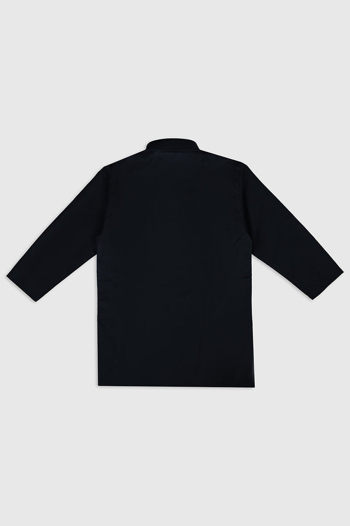 Muraqsh Ready To Wear Solids Cotton Boys Black Kurta Trouser MUR-BSCKT - Summer Collection