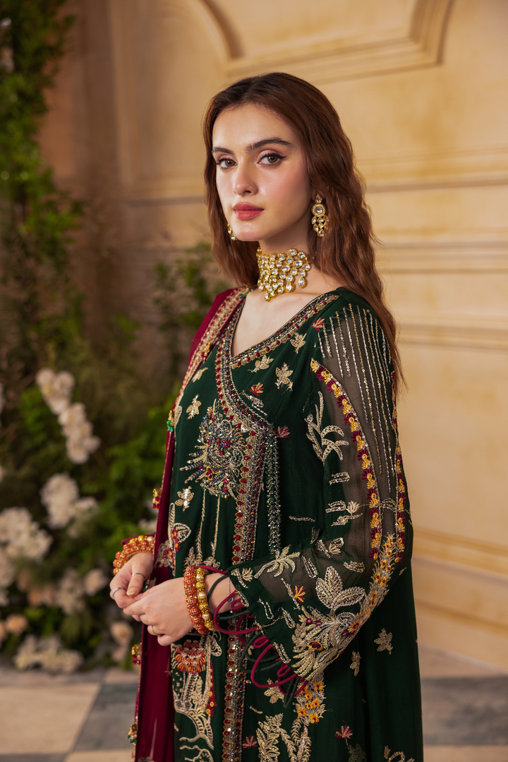 Zebtan Women Unstitched Embroidered Chiffon 3 Piece Suit ZC-01 Festive Collection