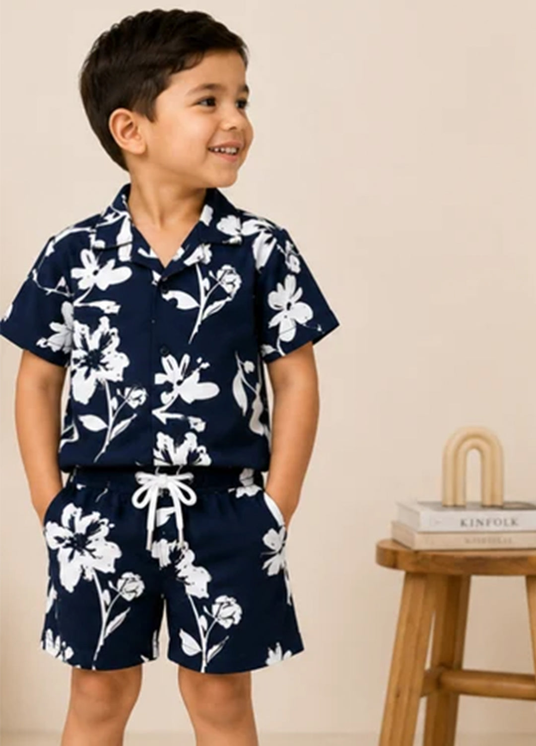 BabyCo Kids RTW Printed Cotton Co-Ord Sets Suit Honolulu Bloom - Casual Collection