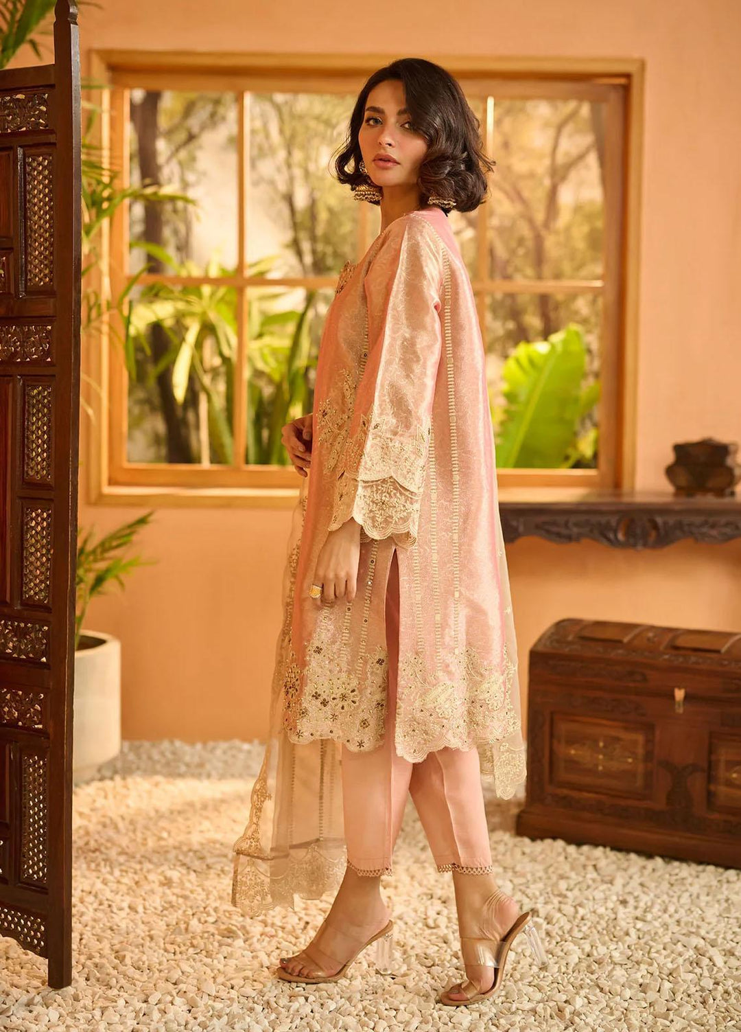 Dhanak Pret   3 Piece Suit DL-0214 PINK