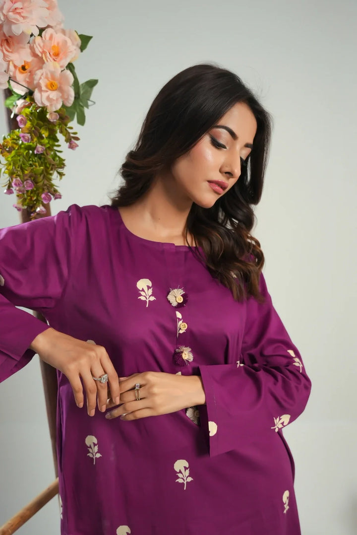 Dhaga Women Pret Printed 2 Piece Lawn Matching Separate FW24DSP0040 - Summer Collection