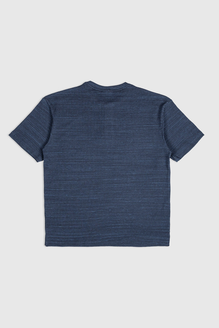 Muraqsh Ready To Wear Solids Waffle Men Spotted Navy Oversized Henley ABDNBWOH - Summer Collection