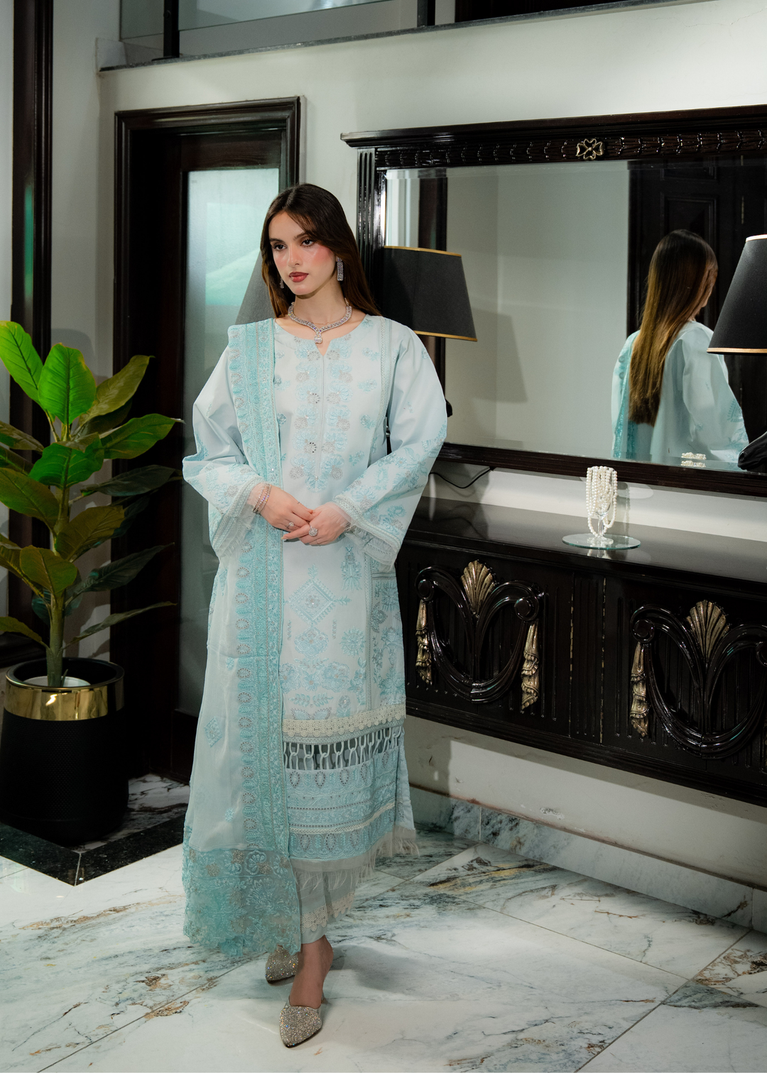 Aria By Meerak RTW Embroidered Lawn 3 Piece Suit Evren Festive Collection