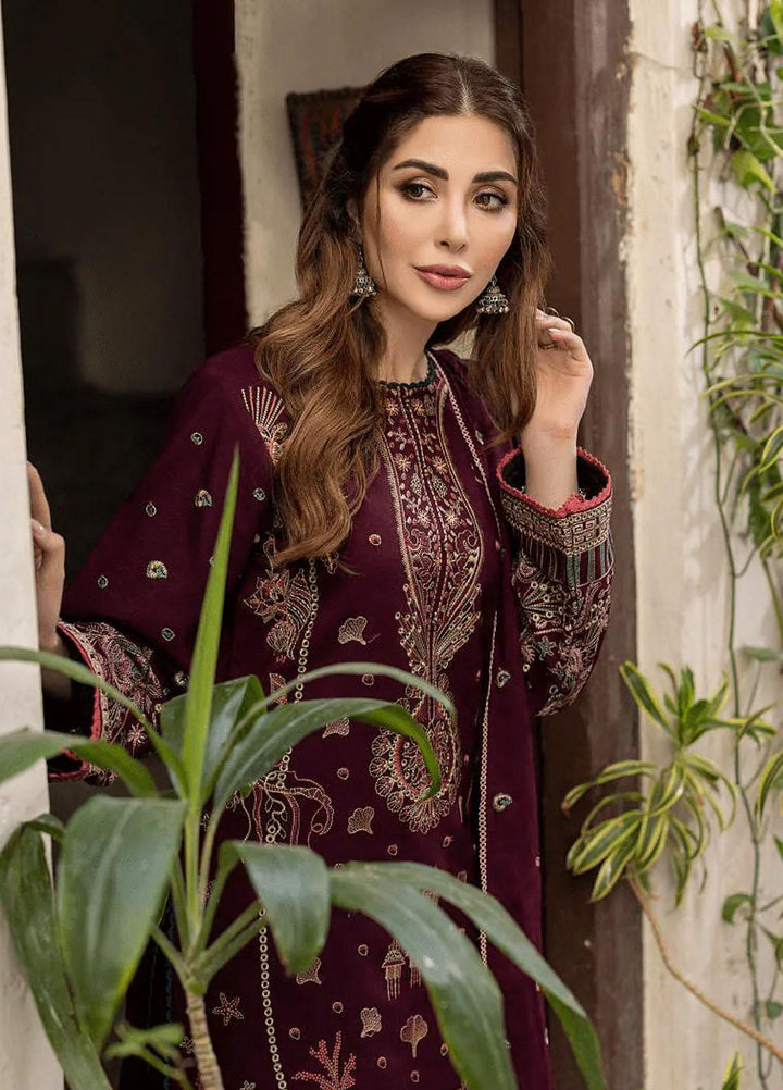 Laadli by Humdum Embroidered Woolen Suits Unstitched 3 Piece HD22L D-06 - Winter Collection
