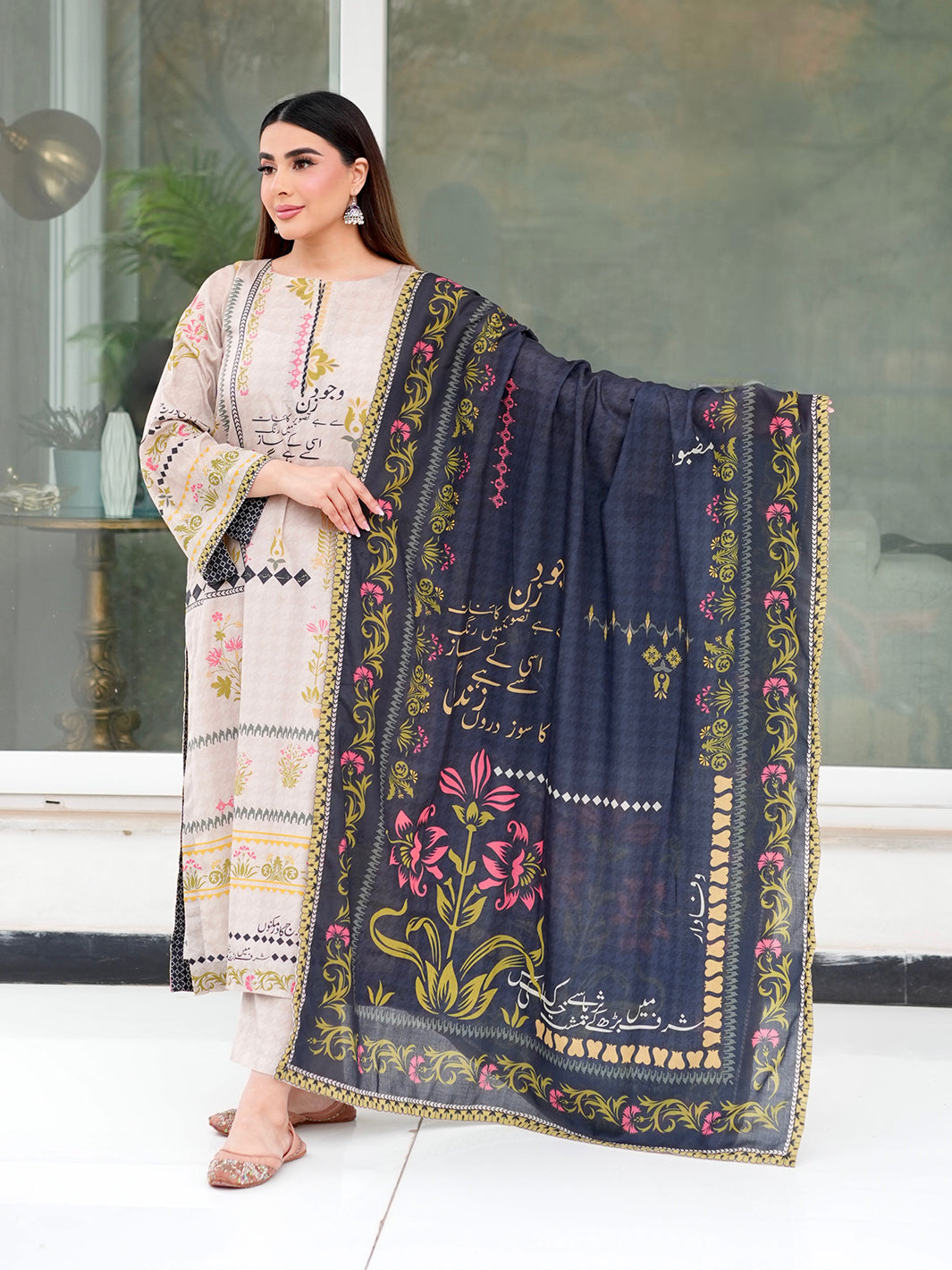TNG Women Luxury Pret Printed Crepe 2 Piece Suit Quwwat - Casual Collection