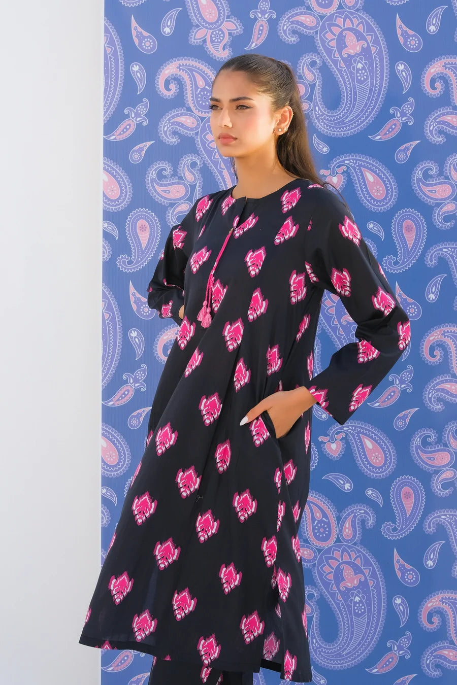 Dhaga Women Pret Printed 2 Piece Lawn Matching Separate FW24DSP0015 - Summer Collection