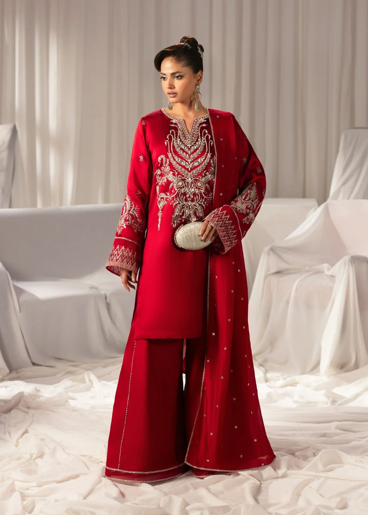 Celeste by Jamni RTW Embroidered Sheesh Silk 3 Piece Suit AMBER Festive Collection