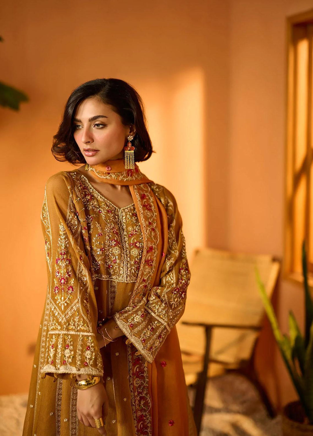 Dhanak Pret   3 Piece Suit DL-0226 YELLOW