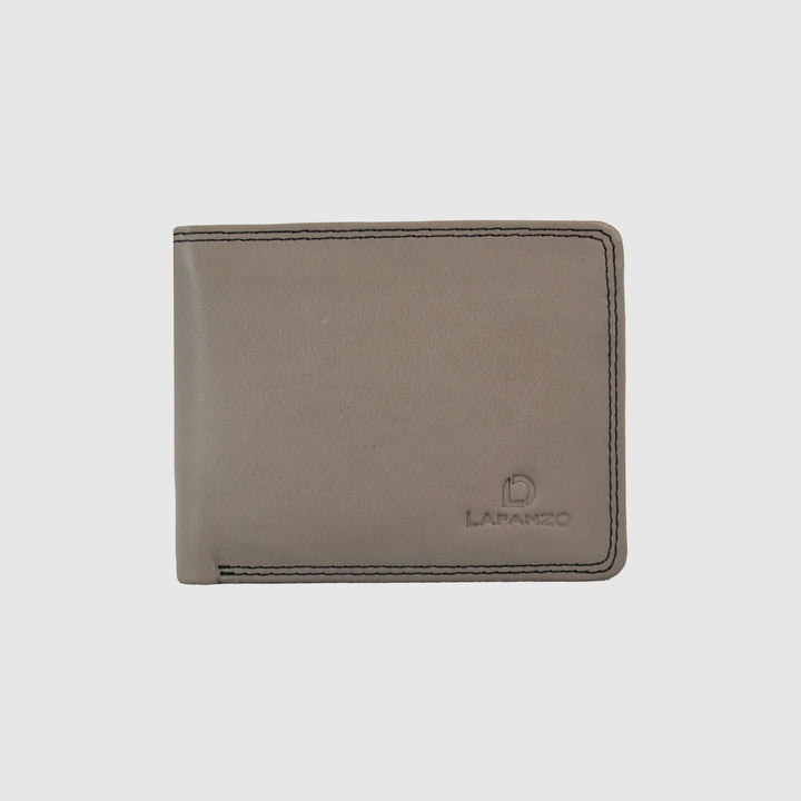Lafanzo Unisex Leather LO Padded Wallet Grey & Black - Accessories Collection