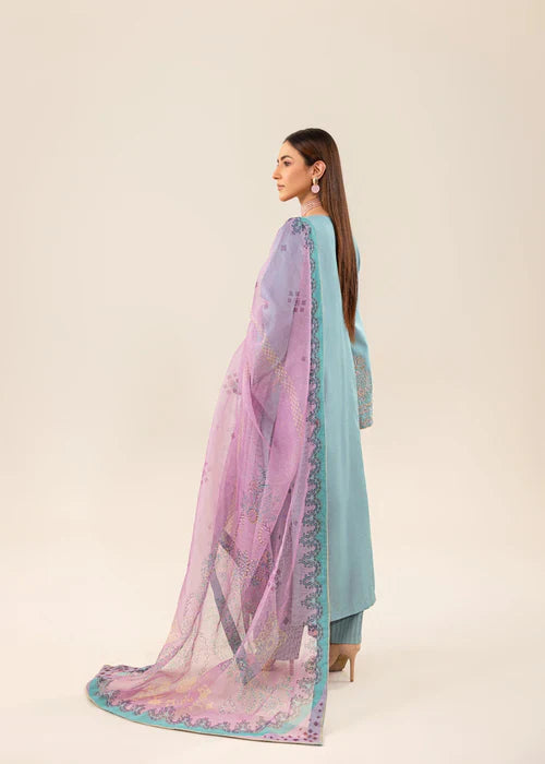 Ravish by Ruby Suleiman Women Pret 3 Piece Cotton Net Aqua Oasis - Summer Collection
