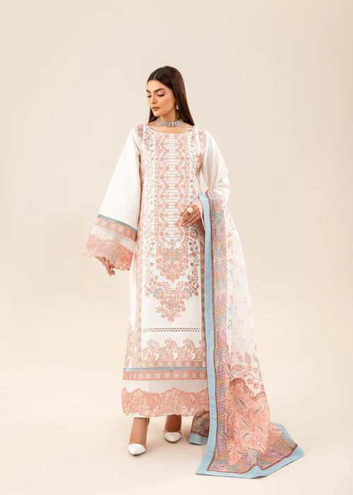 Ravish by Ruby Suleiman Women Pret 3 Piece Cotton Net  Irony Of White - Summer Collection