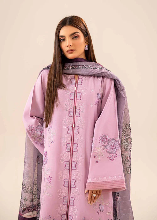Ghour e Nayab by Ruby Suleiman Pret Lawn Suits 3 Piece Lilac Garden - Festive Collection