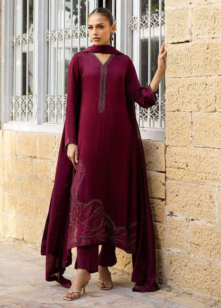Elara by Mavie Women Pret Shamose Silk Vinya - Festive Collection