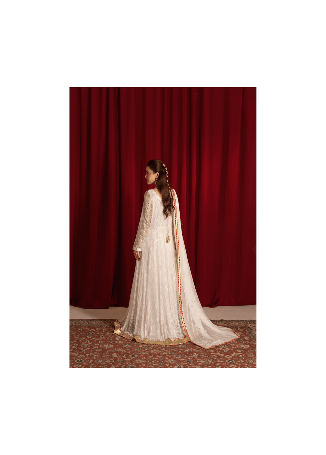 Zaaviay Golden Glow Embroidered Chiffon Suit Pret 3 Piece Festive Collection