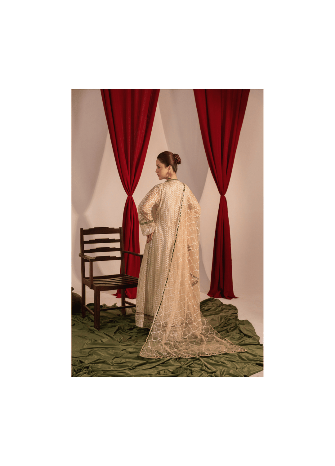 Zaaviay Beige Bloom Chikankari Suits Pret 3 Piece Festive Collection