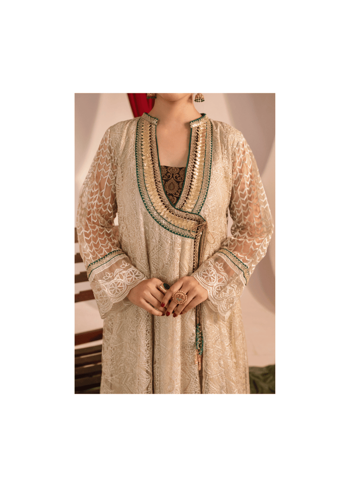 Zaaviay Beige Bloom Chikankari Suits Pret 3 Piece Festive Collection