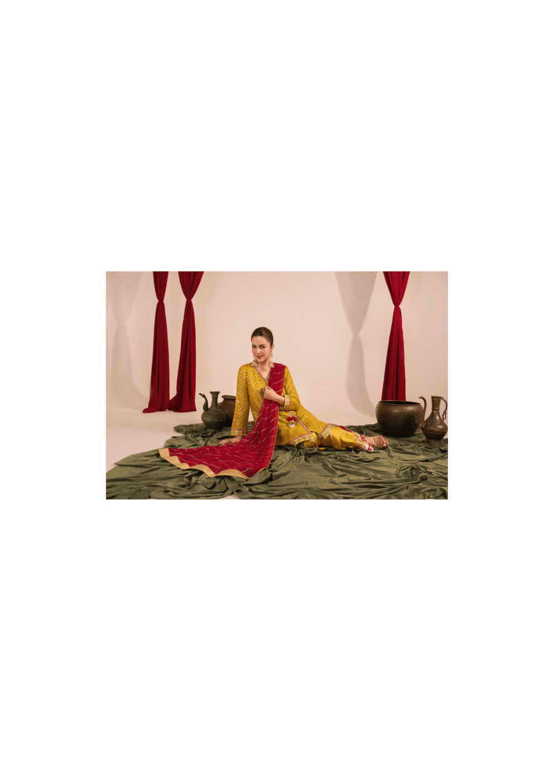 Zaaviay Olive Splash Chikankari Suits Pret 3 Piece Festive Collection
