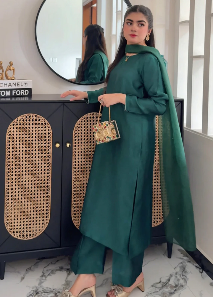 Rangeen Eid Festive Luxe Pret Sheesha Silk 3 Piece Sehar  - Festive Collection