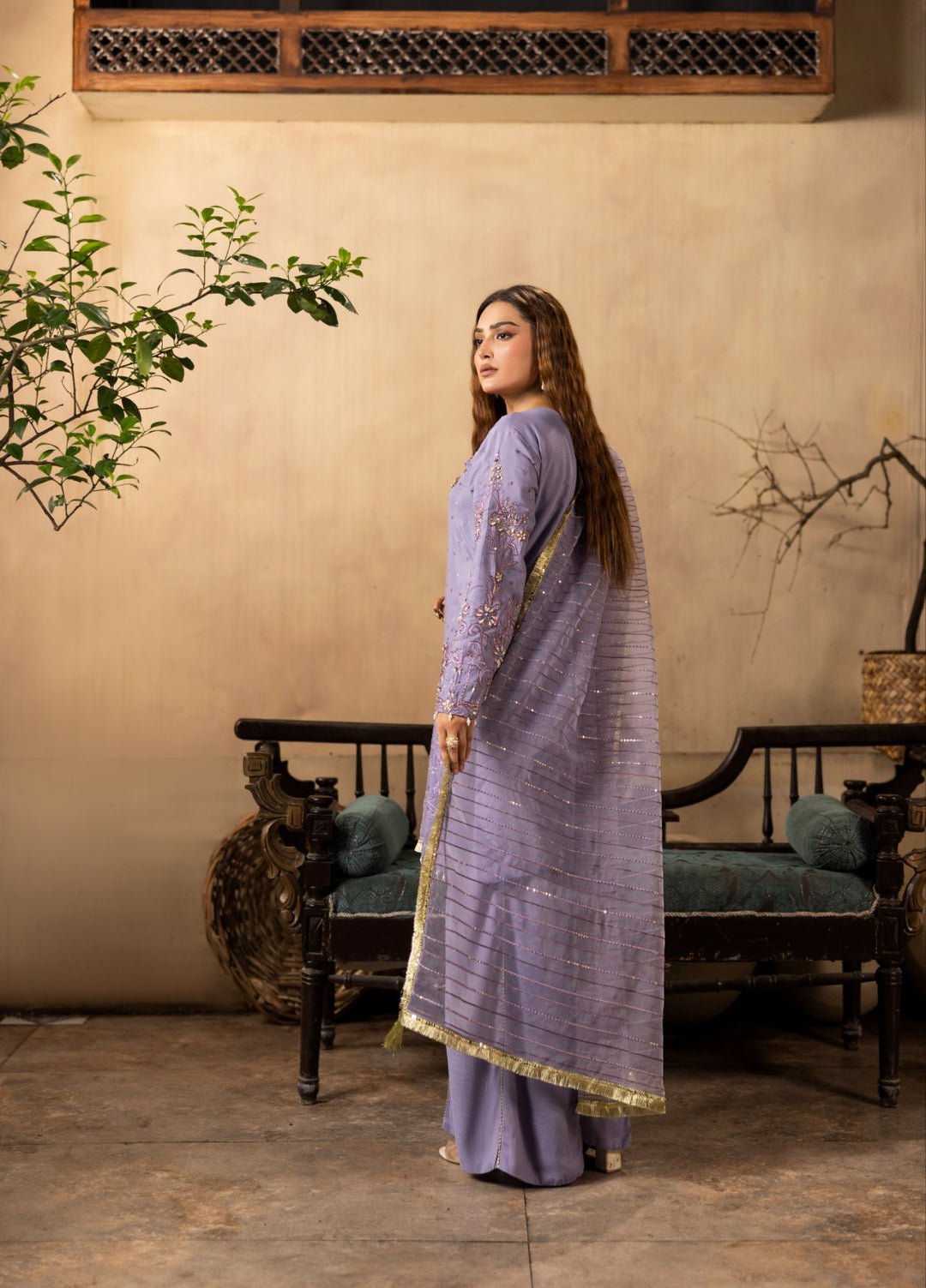 Ramz O Raaz by Ruby Suleiman Pret Lilac Bloom - Festive Collection