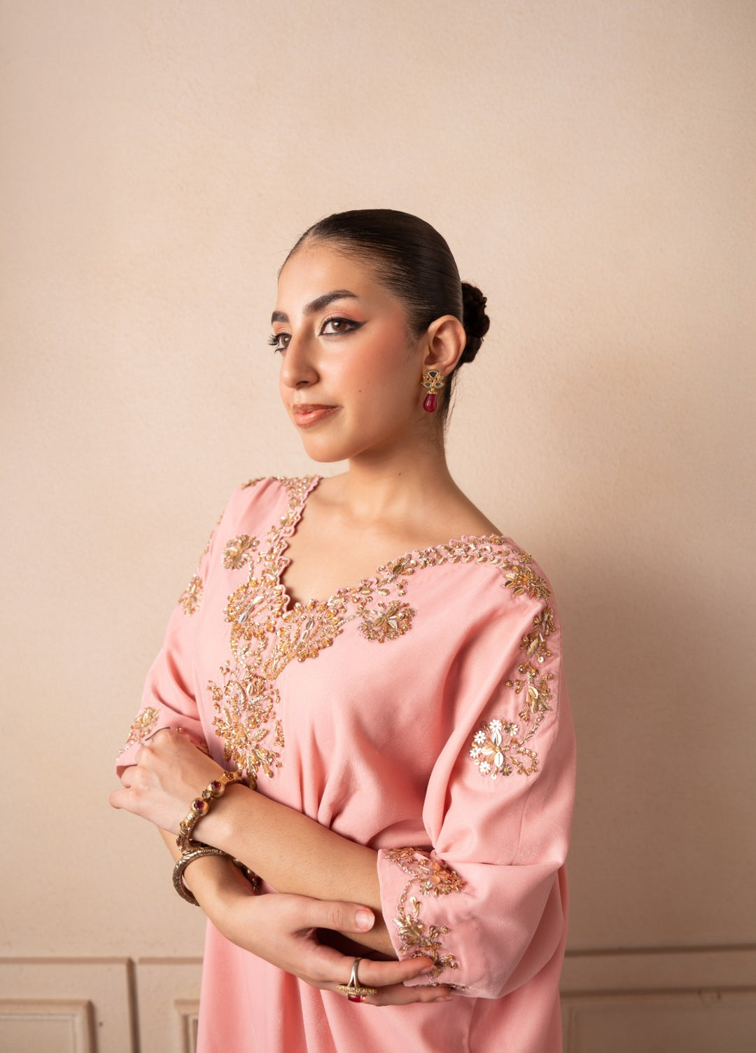 The Velvet Rise by Fozia Khalid Pret Blush Aura - Festive Collection