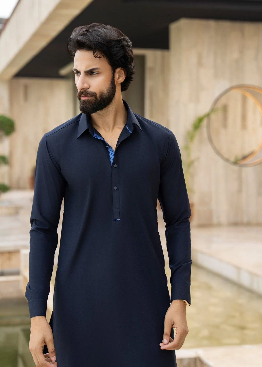 Ghumaan by Buraq Mens Pret Kurta Shalwar Wash n Wear Shaffaf - Casual Collection