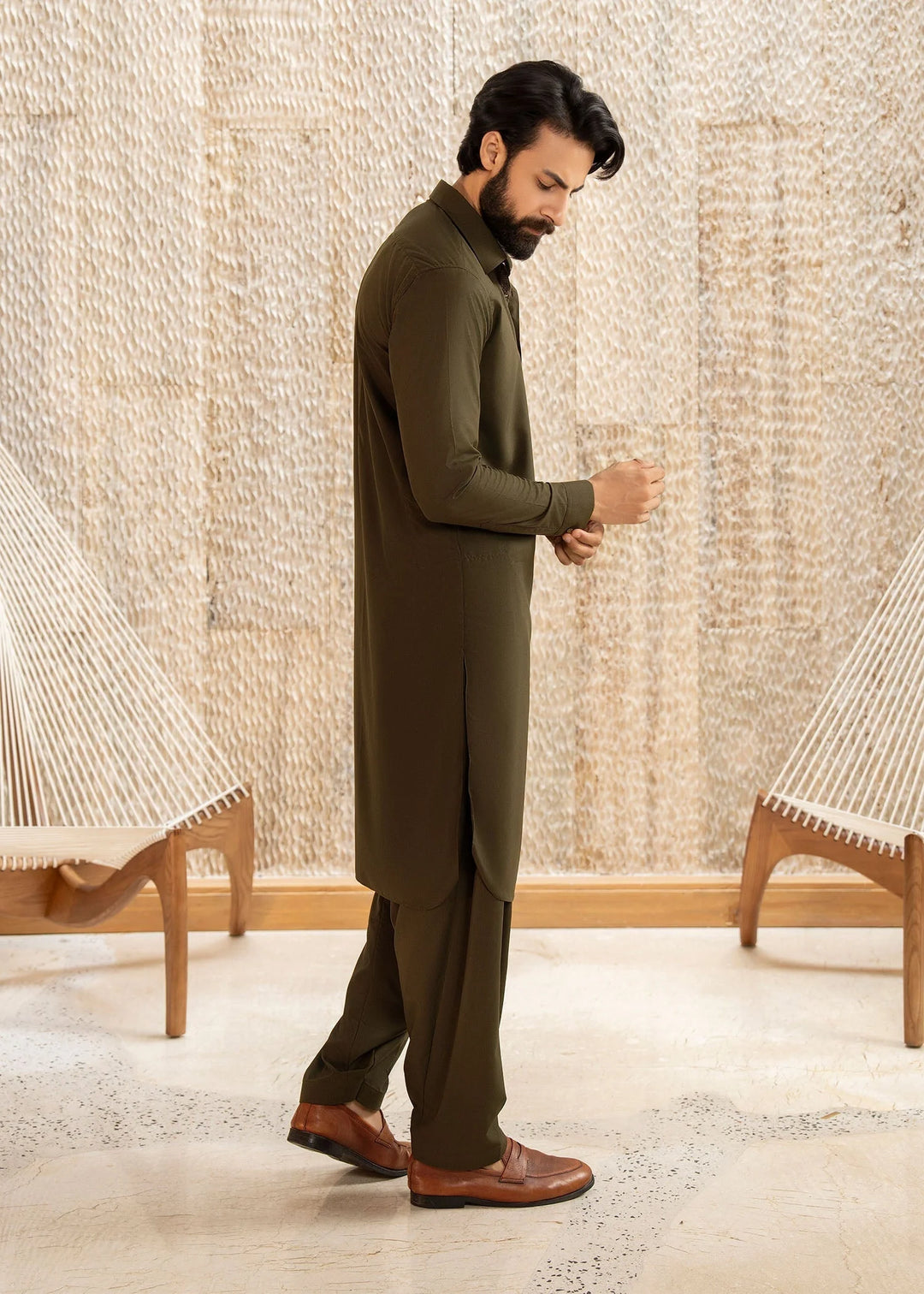 Ghumaan by Buraq Mens Pret Kurta Shalwar Wash n Wear Wajd - Casual Collection